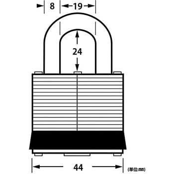 積層ラミネート シリンダー式南京錠 MasterLOCK