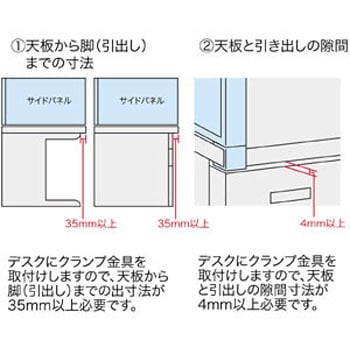 デスク用サイドパーティション OUシリーズ(デスクパネル