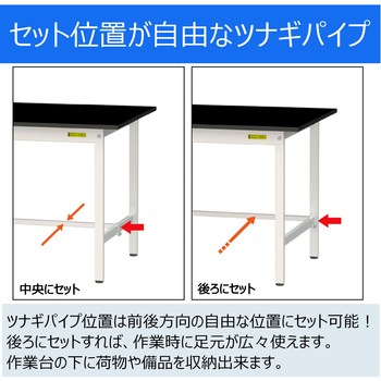 実験用軽量作業台/高さ調整_キャスター付き_高耐薬品ケミテクト天板_ワークテーブルLABシリーズ_実験用ラボテーブル 山金工業