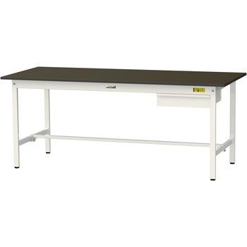 実験用軽量作業台/固定式_指紋レスメラミン天板_引き出し付き_ワークテーブルLABシリーズ_実験用ラボテーブル 山金工業