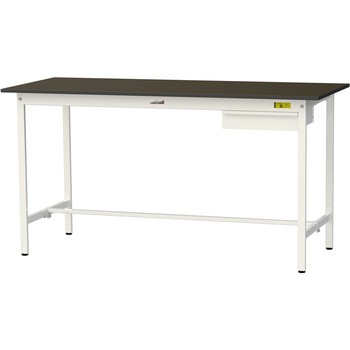 実験用軽量作業台/固定式_指紋レスメラミン天板_引き出し付き_ワークテーブルLABシリーズ_実験用ラボテーブル 山金工業