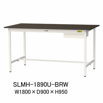 実験用軽量作業台/固定式_指紋レスメラミン天板_引き出し付き_ワークテーブルLABシリーズ_実験用ラボテーブル 山金工業