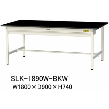 実験用軽量作業台/固定式_高耐薬品ケミテクト天板_ワイド引き出し付き_ワークテーブルLABシリーズ_実験用ラボテーブル 山金工業