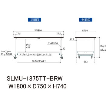 実験用軽量作業台/ワンタッチキャスター付き_指紋レスメラミン天板_全面棚付き_ワークテーブルLABシリーズ_実験用ラボテーブル 山金工業