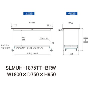 実験用軽量作業台/ワンタッチキャスター付き_指紋レスメラミン天板_全面棚付き_ワークテーブルLABシリーズ_実験用ラボテーブル 山金工業