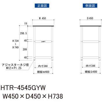 軽量作業用/固定式_天板付き150ワゴン_RoHS2指令対応塩ビシート天板_ワークテーブル150シリーズ 山金工業