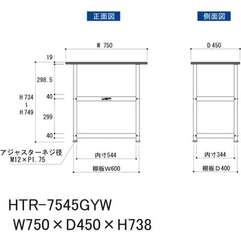 軽量作業用/固定式_天板付き150ワゴン_RoHS2指令対応塩ビシート天板_ワークテーブル150シリーズ 山金工業