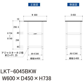 実験用/軽量作業用/固定式_天板付きラボワゴン_高耐薬品ケミテクト天板_ワークテーブルLABシリーズ 山金工業