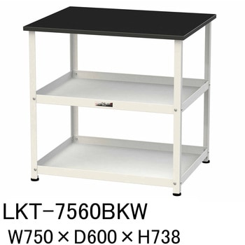 実験用/軽量作業用/固定式_天板付きラボワゴン_高耐薬品ケミテクト天板_ワークテーブルLABシリーズ 山金工業
