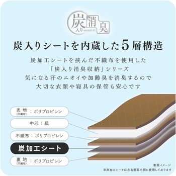 炭入り消臭衣類収納ケース アイメディア