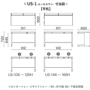 デスク US-1 平机(組立サービス付き) プラス[家具]