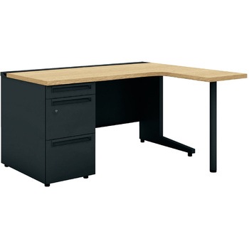デスク US-W L型片袖机(A-3段袖)(組立サービス付き) プラス[家具]