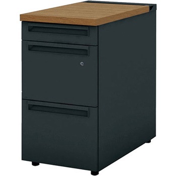 デスク US-W 脇机(A-3段袖) プラス[家具]