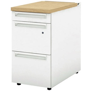 デスク US-W 脇机(A-3段袖) プラス[家具]