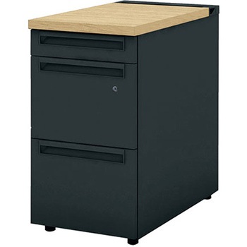 デスク US-W 脇机(A-3段袖) プラス[家具]