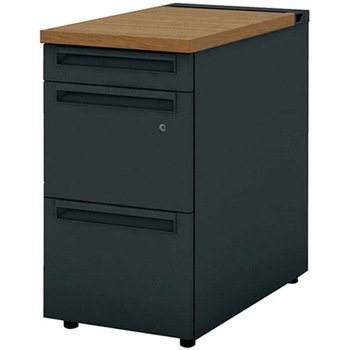 デスク US-W 脇机(A-3段袖) プラス[家具]