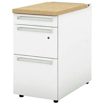 デスク US-W 脇机(D-3段袖) プラス[家具]