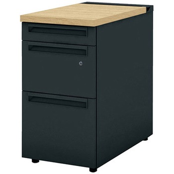 デスク US-W 脇机(D-3段袖) プラス[家具]