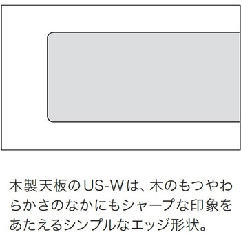 デスク US-W 120度型ワーク机(組立サービスなし) プラス[家具]