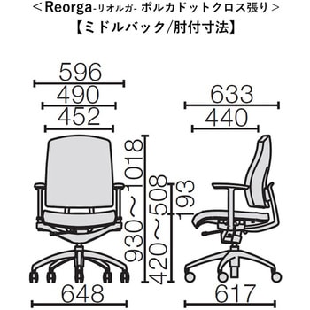 チェア リオルガ ポルカドットクロス張り プラス(家具)