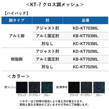 チェア KT-7 クロス調メッシュ(組立サービス付き) プラス(家具)