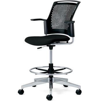 チェア チェダーC 回転脚ハイタイプ 背ヌード 肘付 プラス(家具)