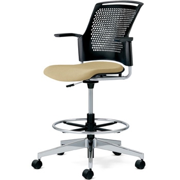 チェア チェダーC 回転脚ハイタイプ 背ヌード 肘付 プラス(家具)