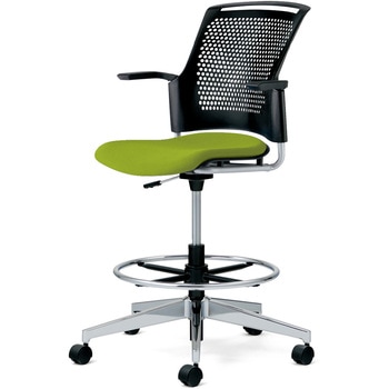 チェア チェダーC 回転脚ハイタイプ 背ヌード 肘付 プラス(家具)