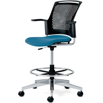 チェア チェダーC 回転脚ハイタイプ 背ヌード 肘付 プラス(家具)