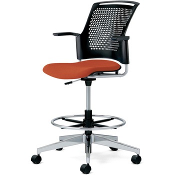 チェア チェダーC 回転脚ハイタイプ 背ヌード 肘付 プラス(家具)