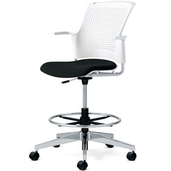 チェア チェダーC 回転脚ハイタイプ 背ヌード 肘付 プラス(家具)