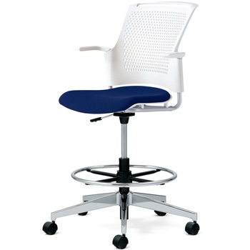 チェア チェダーC 回転脚ハイタイプ 背ヌード 肘付 プラス(家具)