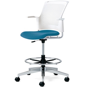 チェア チェダーC 回転脚ハイタイプ 背ヌード 肘付 プラス(家具)