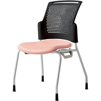 チェア チェダーC ビニルレザー張り 4本脚 背ヌード 肘なし プラス(家具)
