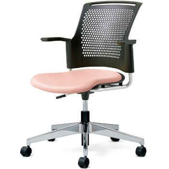 チェア チェダーC ビニルレザー張り 回転脚 背ヌード 肘付 プラス(家具)