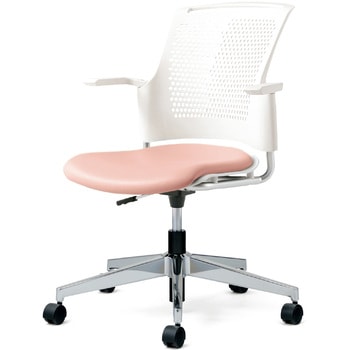 チェア チェダーC ビニルレザー張り 回転脚 背ヌード 肘付 プラス(家具)