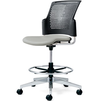 チェア チェダーC ビニルレザー張り 回転脚ハイタイプ 背ヌード 肘なし プラス(家具)
