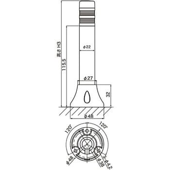 VT02P-D24T3 LED積層灯Φ22/ニコタワープチ 1台 日恵製作所 【通販