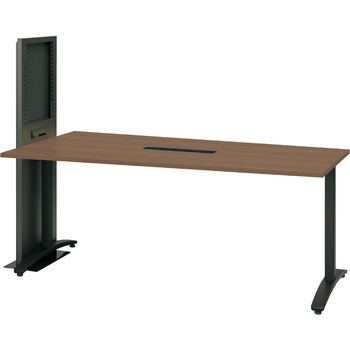 会議テーブル ロンナ モニタースタンド付 T字脚アジャスタータイプ(組立サービス付き) プラス[家具]