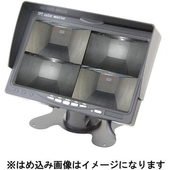 官製☆爆売☆ 7インチ 4分割 オンダッシュ液晶モニター + 暗視バックカメラ 1台セット 24V車対応 トラック バス 大型車対応 その他