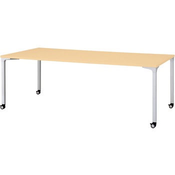 会議テーブル ロンナ 4本脚キャスタータイプ 長方形(組立サービス付き) プラス[家具]