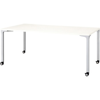 会議テーブル ロンナ 4本脚キャスタータイプ 長方形(組立サービス付き) プラス[家具]