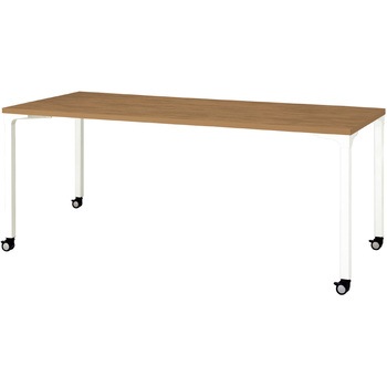 会議テーブル ロンナ 4本脚キャスタータイプ 長方形(組立サービス付き) プラス[家具]