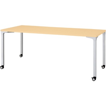 会議テーブル ロンナ 4本脚キャスタータイプ 長方形(組立サービス付き) プラス[家具]