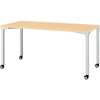 会議テーブル ロンナ 4本脚キャスタータイプ 長方形(組立サービス付き) プラス[家具]