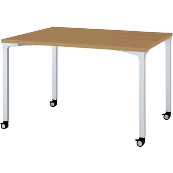 会議テーブル ロンナ 4本脚キャスタータイプ 長方形(組立サービス付き) プラス[家具]