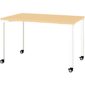 会議テーブル ロンナ 4本脚キャスタータイプ 長方形(組立サービス付き) プラス[家具]