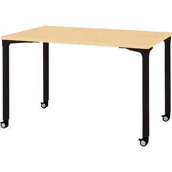 会議テーブル ロンナ 4本脚キャスタータイプ 長方形(組立サービス付き) プラス[家具]