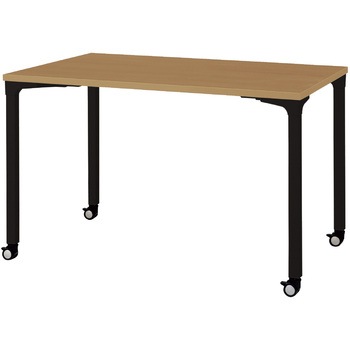 会議テーブル ロンナ 4本脚キャスタータイプ 長方形(組立サービス付き) プラス[家具]