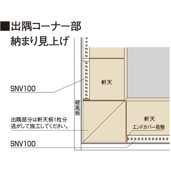 軒先通気見切縁 SNV100 (8mm用) フクビ化学